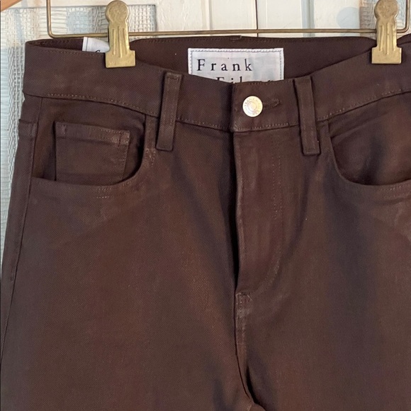 Frank & Eileen Cork Everyday Jeans in Waxed Denim chocolate size 26 NWOT - Picture 3 of 9